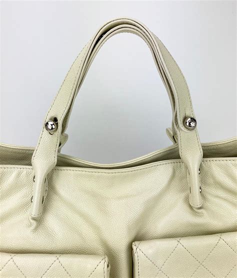 Chanel White Pocket in the City Tote 